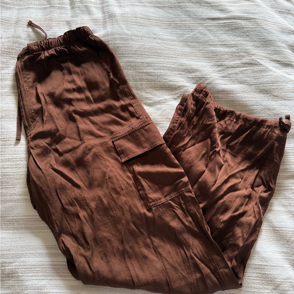 PINK Victoria's Secret Brown Wide-Leg Pants - Picture 2 of 6